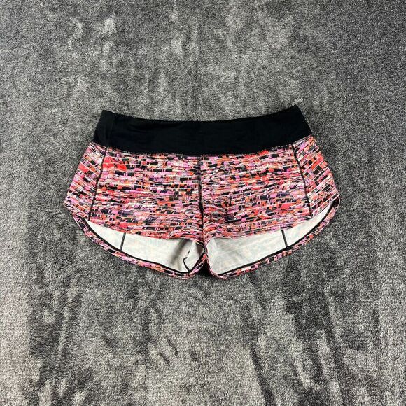 Lululemon Speed Up Short 2.5" Inseam Brief Lined Flash Pleat Orange Women's 6 - Picture 1 of 11